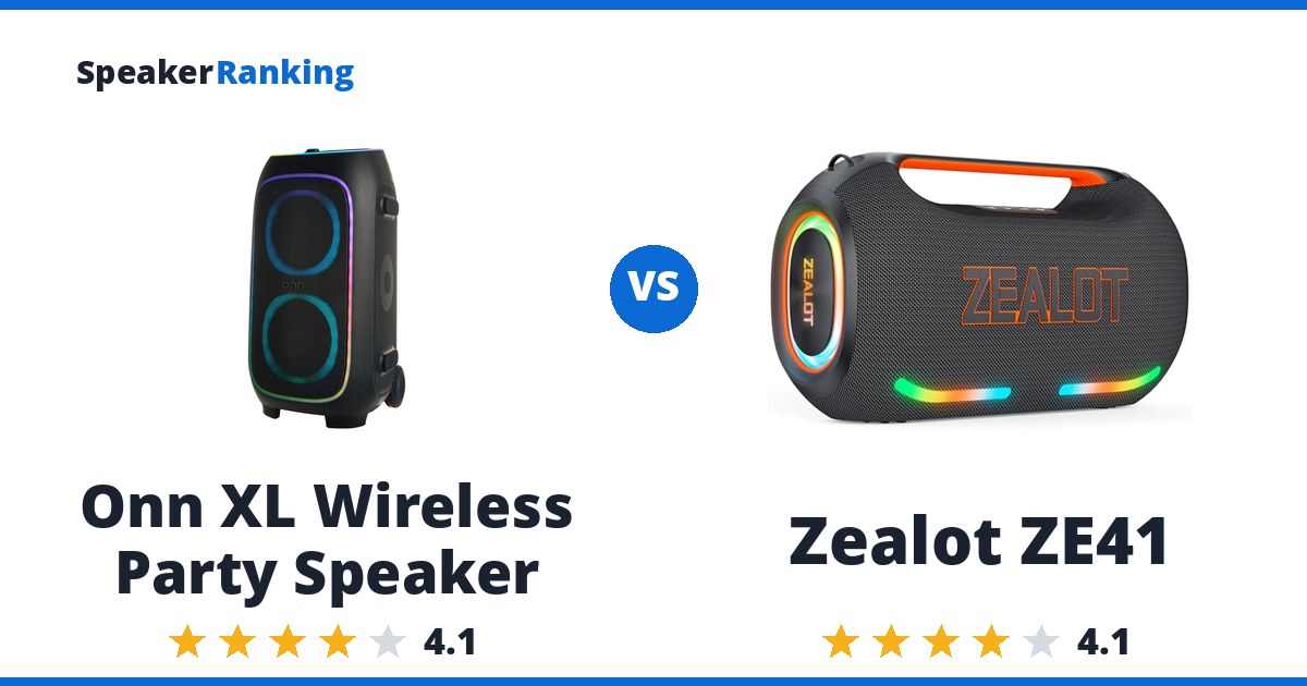 Onn XL Wireless Party Speaker vs Zealot ZE41
