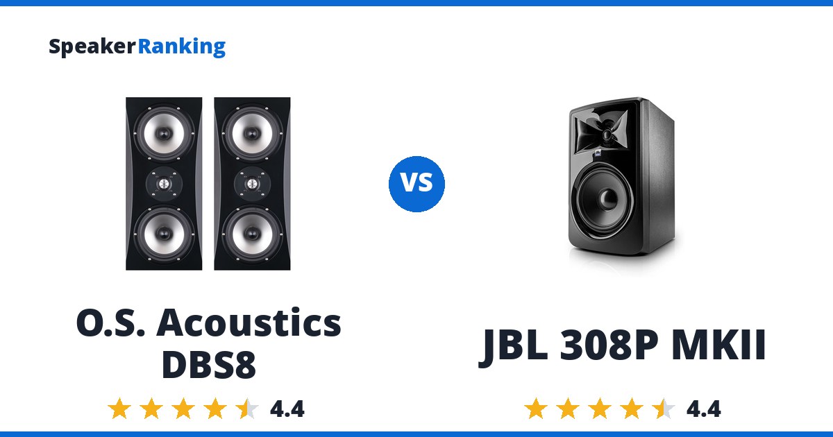 O.S. Acoustics DBS8 vs JBL 308P MKII
