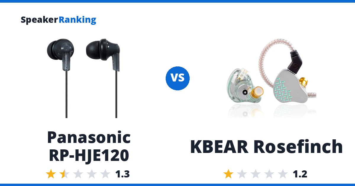 Panasonic RP-HJE120 vs KBEAR Rosefinch