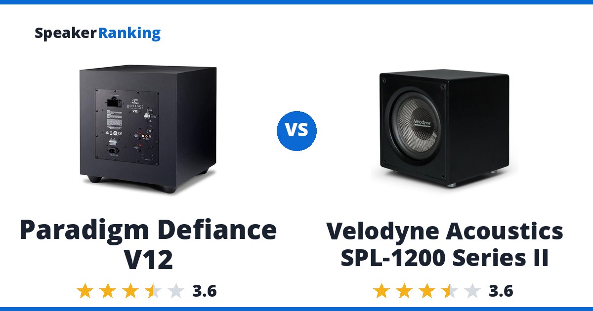 Paradigm Defiance V12 vs Velodyne Acoustics SPL-1200 Series II
