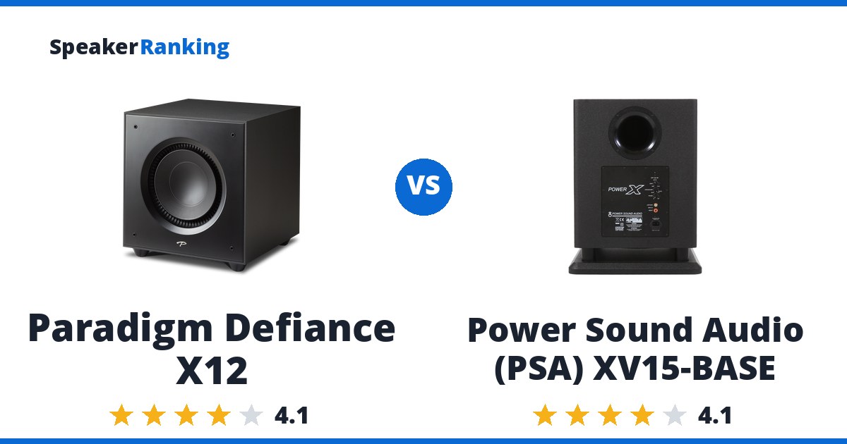 Paradigm Defiance X12 vs Power Sound Audio (PSA) XV15-BASE