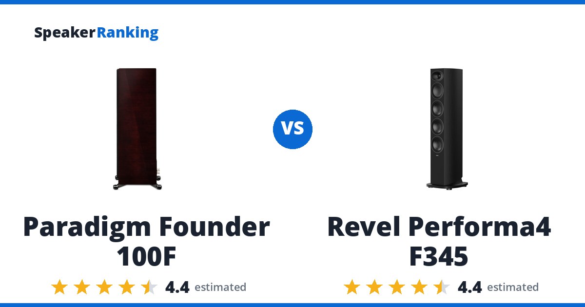 Paradigm Founder 100F vs Revel Performa4 F345