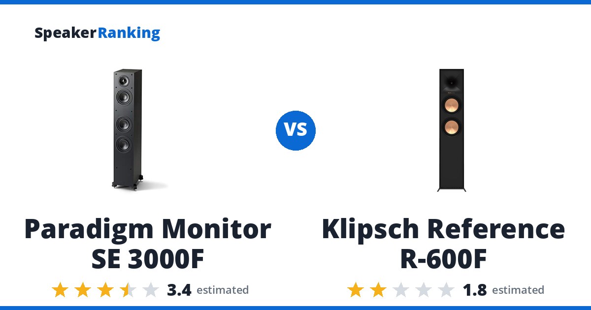 Paradigm Monitor SE 3000F vs Klipsch Reference R-600F