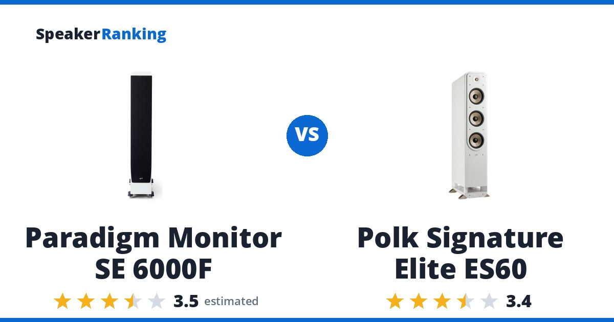Paradigm Monitor SE 6000F vs Polk Signature Elite ES60