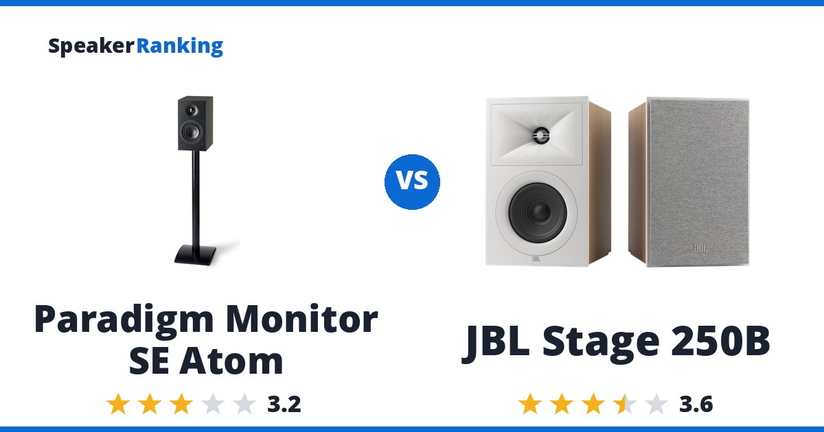 Paradigm Monitor SE Atom vs JBL Stage 250B