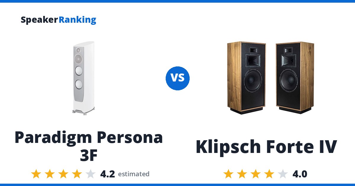 Paradigm Persona 3F vs Klipsch Forte IV