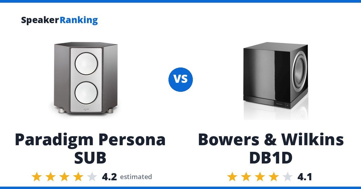 Paradigm Persona SUB vs Bowers & Wilkins DB1D