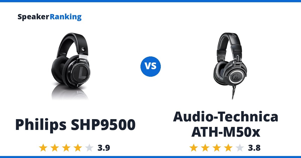Philips SHP9500 vs Audio-Technica ATH-M50x