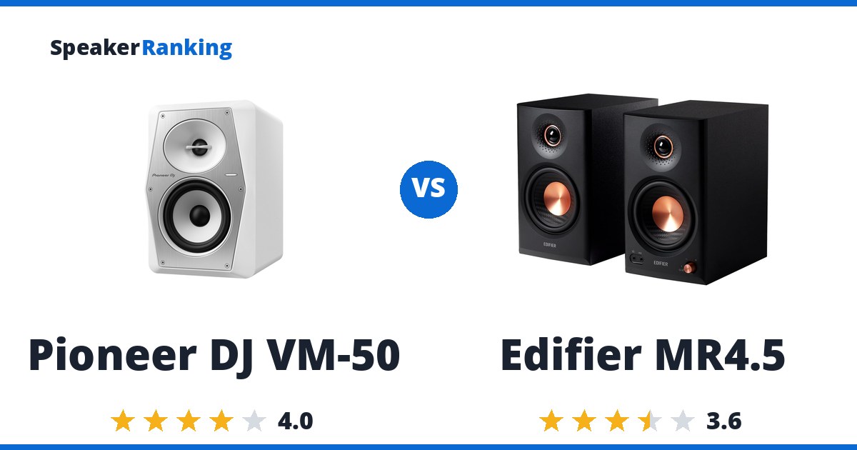 Pioneer DJ VM-50 vs Edifier MR4.5