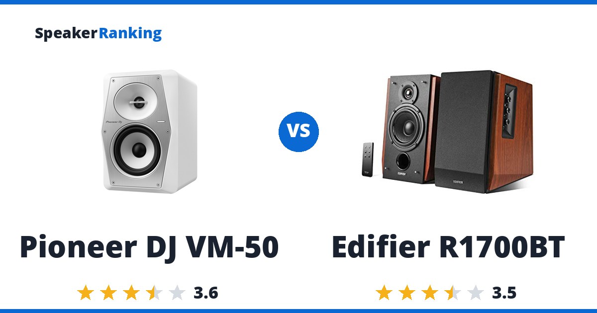 Pioneer DJ VM-50 vs Edifier R1700BT