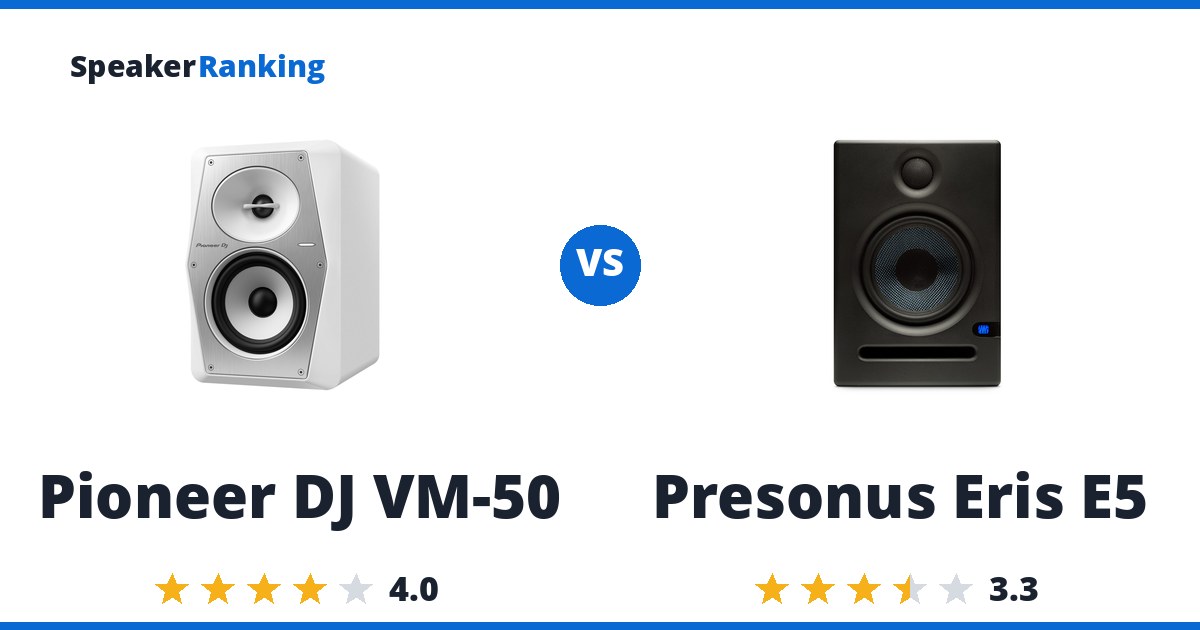 Pioneer DJ VM-50 vs Presonus Eris E5