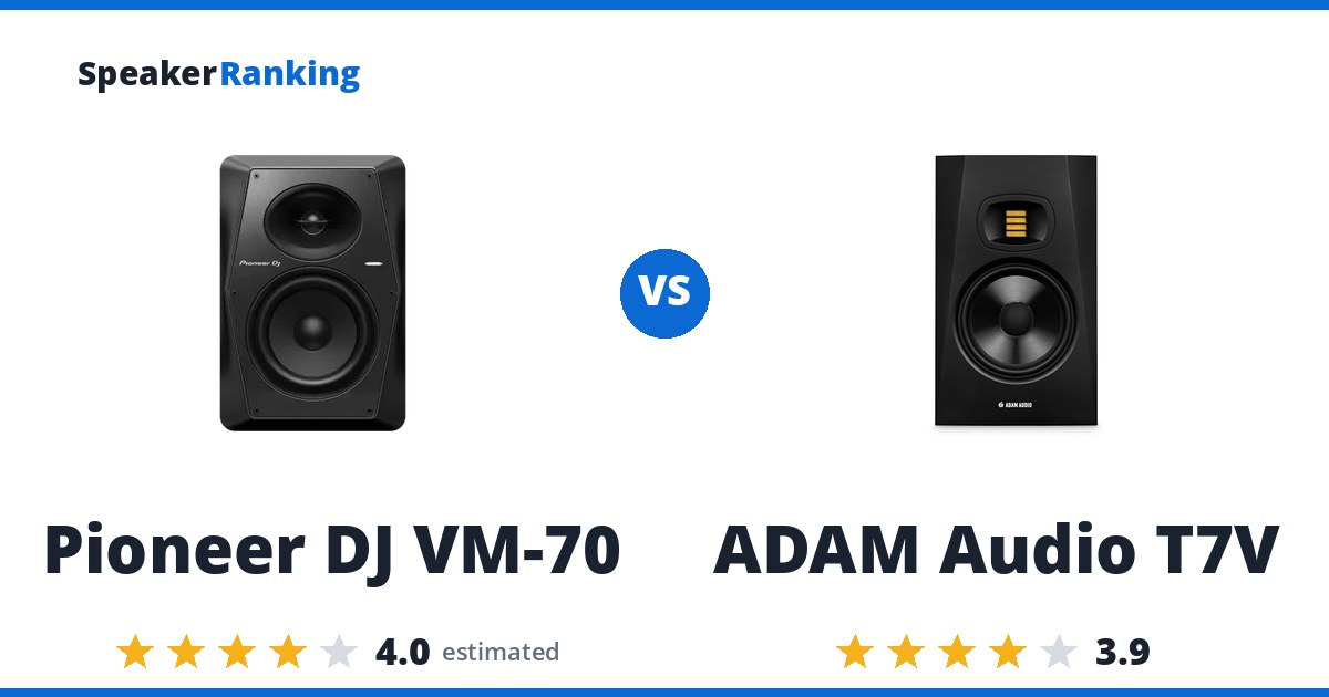 Pioneer DJ VM-70 vs ADAM Audio T7V