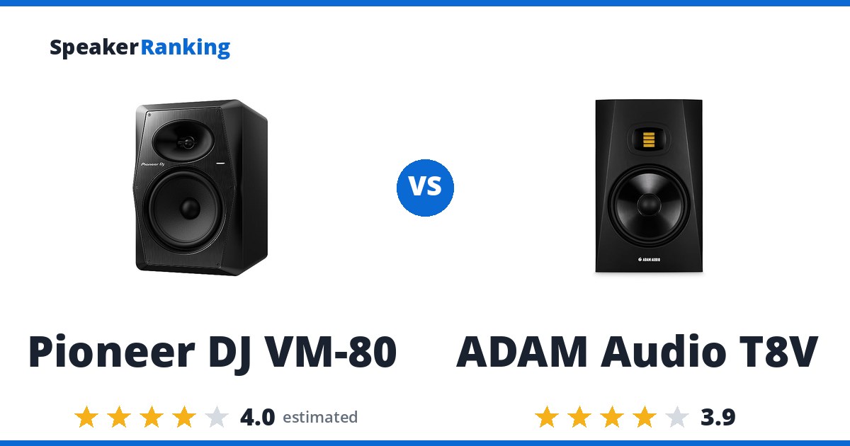 Pioneer DJ VM-80 vs ADAM Audio T8V