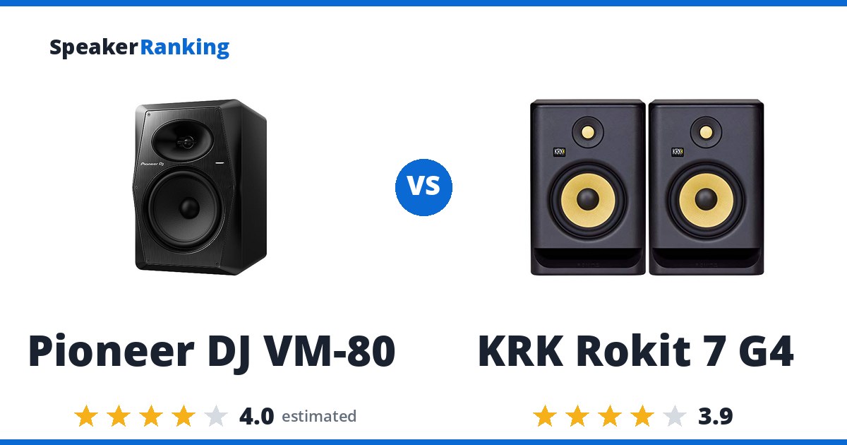 Pioneer DJ VM-80 vs KRK Rokit 7 G4