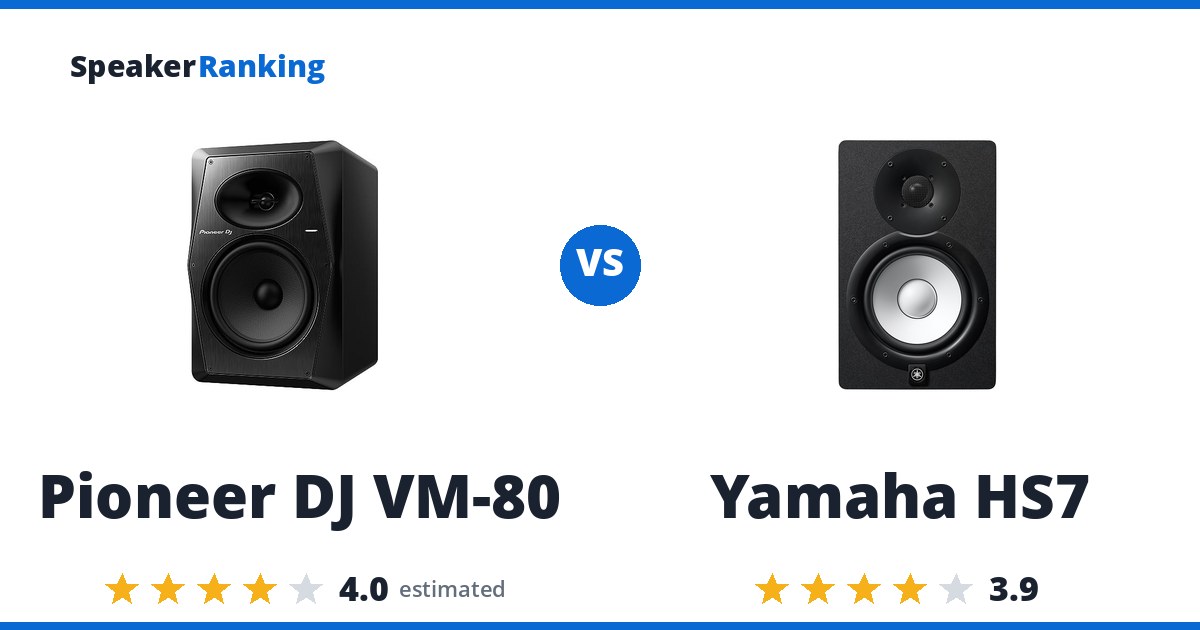Pioneer DJ VM-80 vs Yamaha HS7