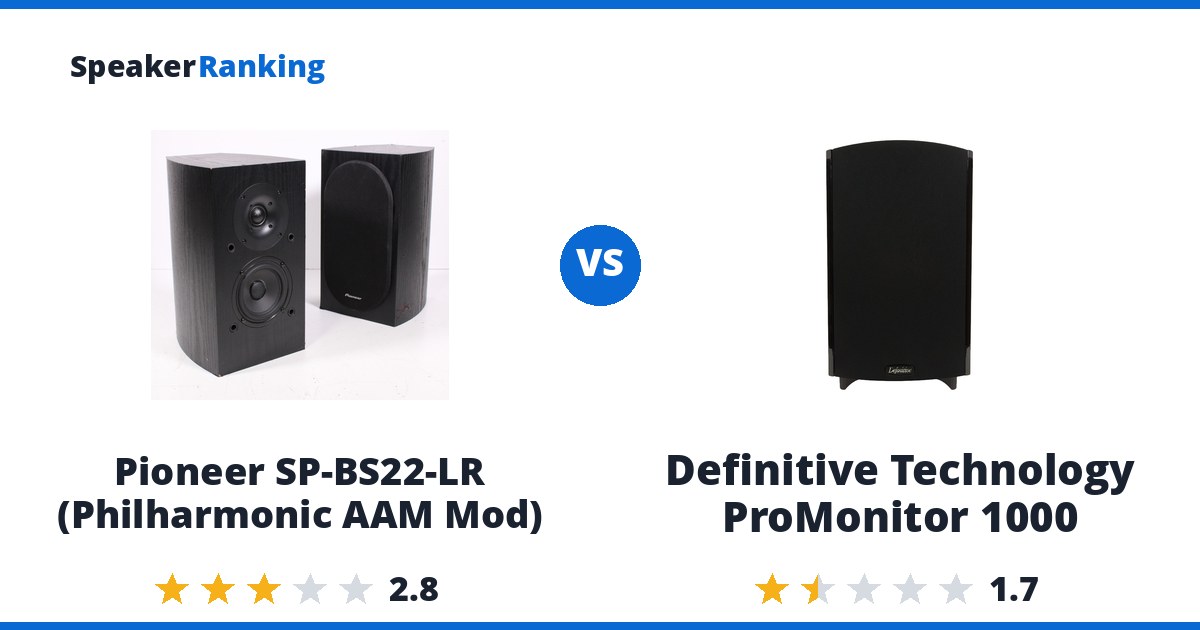 Pioneer SP-BS22-LR (Philharmonic AAM Mod) vs Definitive Technology ProMonitor 1000