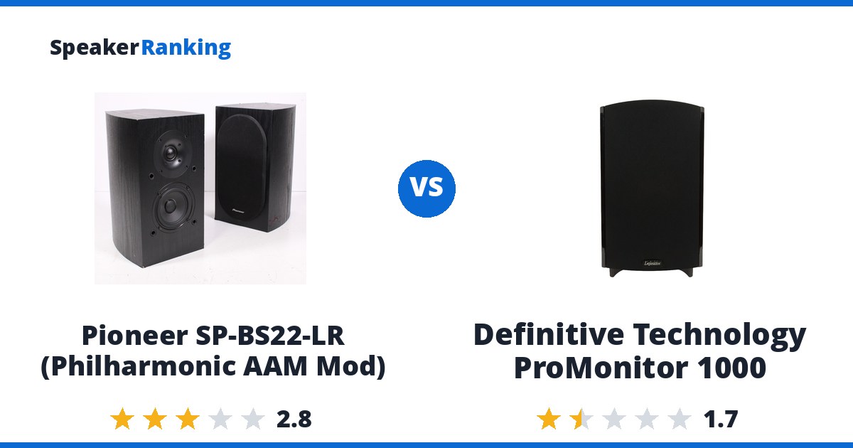 Pioneer SP-BS22-LR (Philharmonic AAM Mod) vs Definitive Technology ProMonitor 1000
