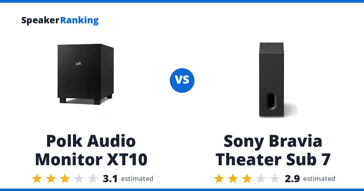 Polk Audio Monitor XT10 vs Sony Bravia Theater Sub 7