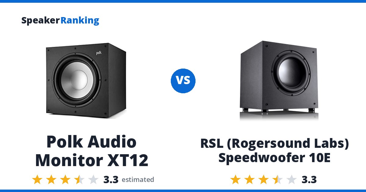Polk Audio Monitor XT12 vs RSL (Rogersound Labs) Speedwoofer 10E