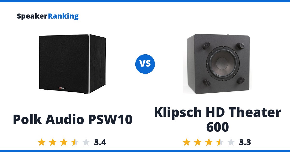 Polk Audio PSW10 vs Klipsch HD Theater 600