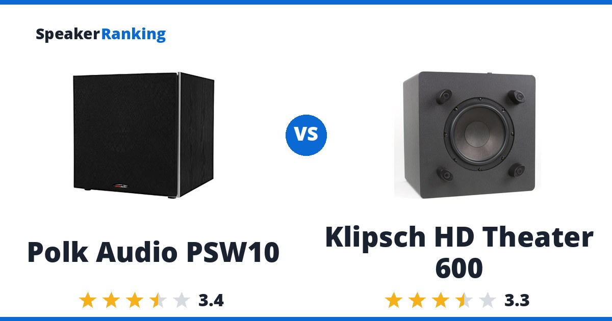 Polk Audio PSW10 vs Klipsch HD Theater 600