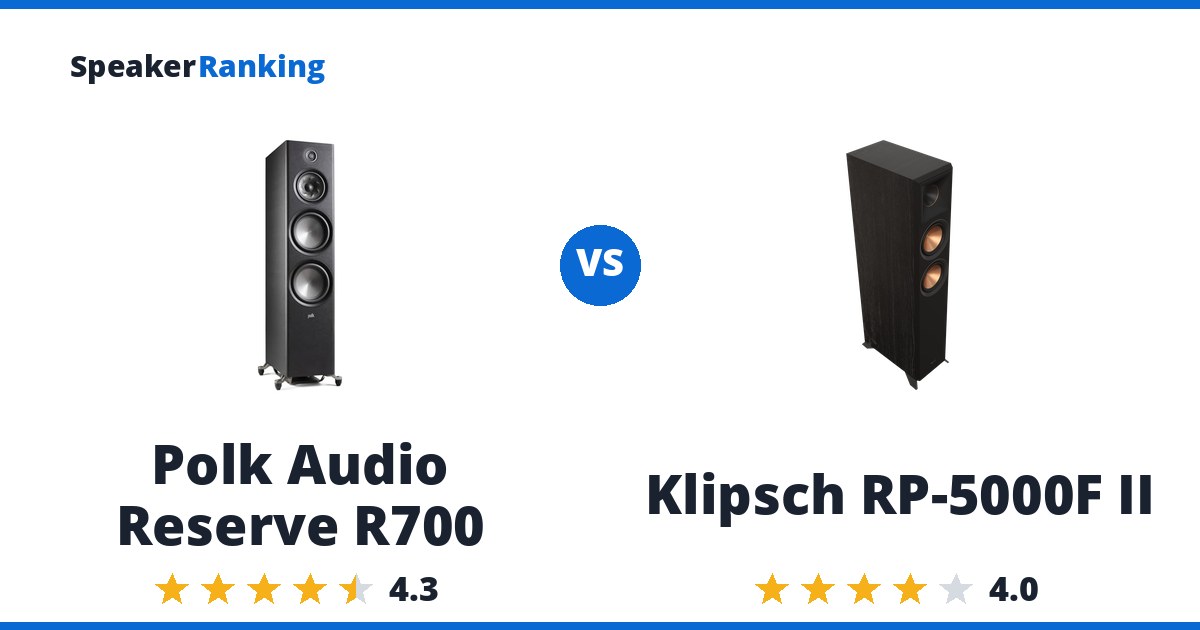 Polk Audio Reserve R700 vs Klipsch RP-5000F II