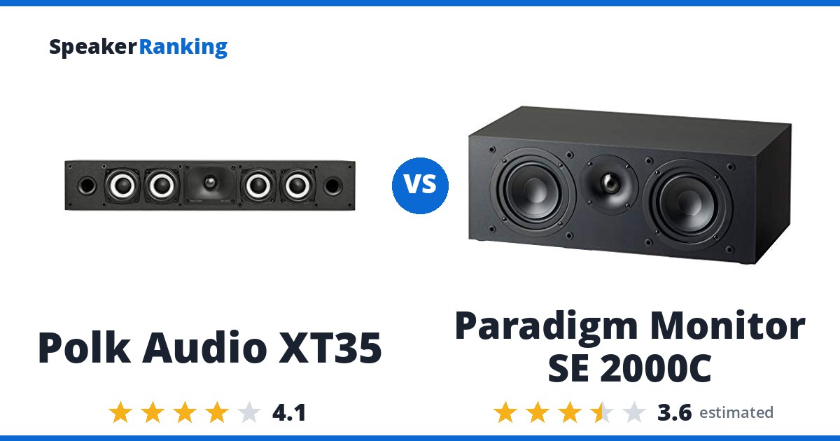 Polk Audio XT35 vs Paradigm Monitor SE 2000C