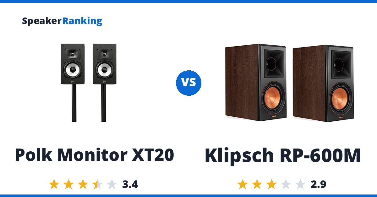 Polk Monitor XT20 vs Klipsch RP-600M