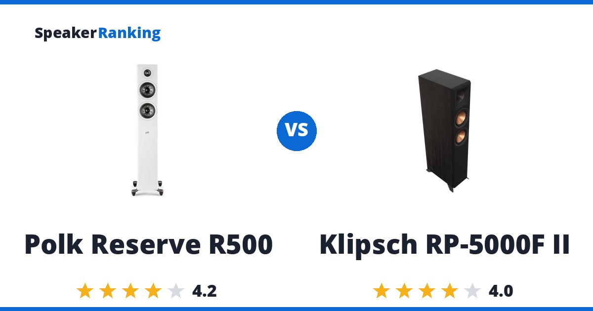 Polk Reserve R500 vs Klipsch RP-5000F II