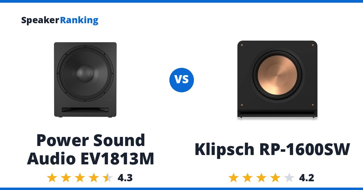 Power Sound Audio EV1813M vs Klipsch RP-1600SW