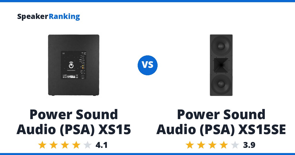 Power Sound Audio (PSA) XS15 vs Power Sound Audio (PSA) XS15SE