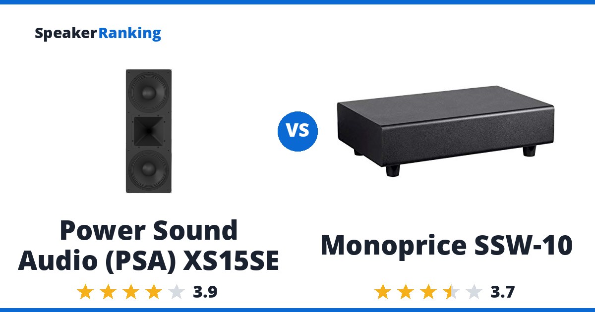Power Sound Audio (PSA) XS15SE vs Monoprice SSW-10