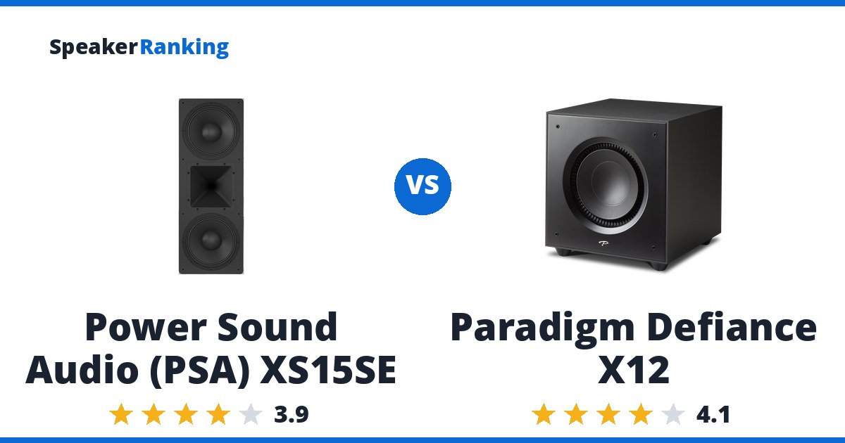 Power Sound Audio (PSA) XS15SE vs Paradigm Defiance X12