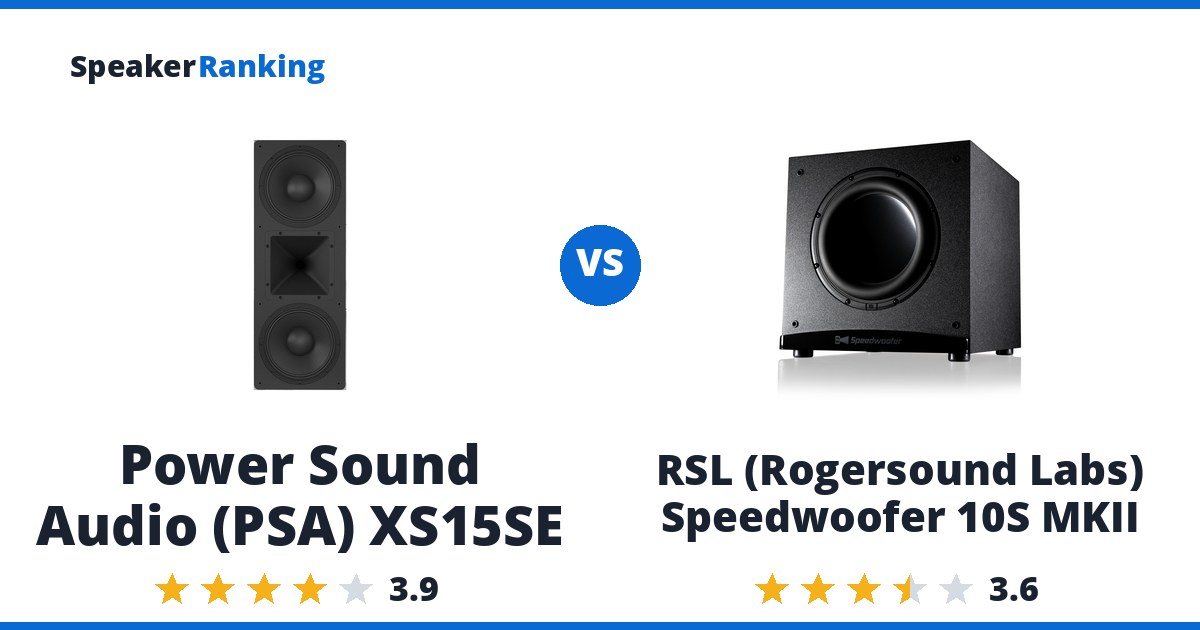 Power Sound Audio (PSA) XS15SE vs RSL (Rogersound Labs) Speedwoofer 10S MKII