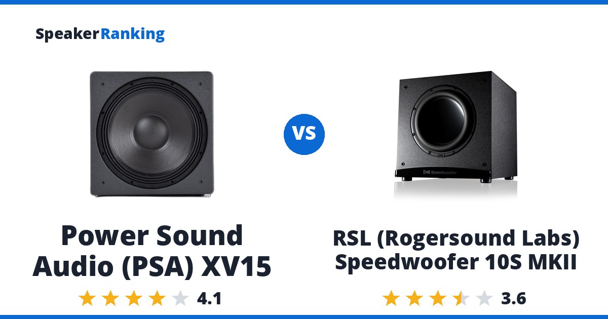 Power Sound Audio (PSA) XV15 vs RSL (Rogersound Labs) Speedwoofer 10S MKII