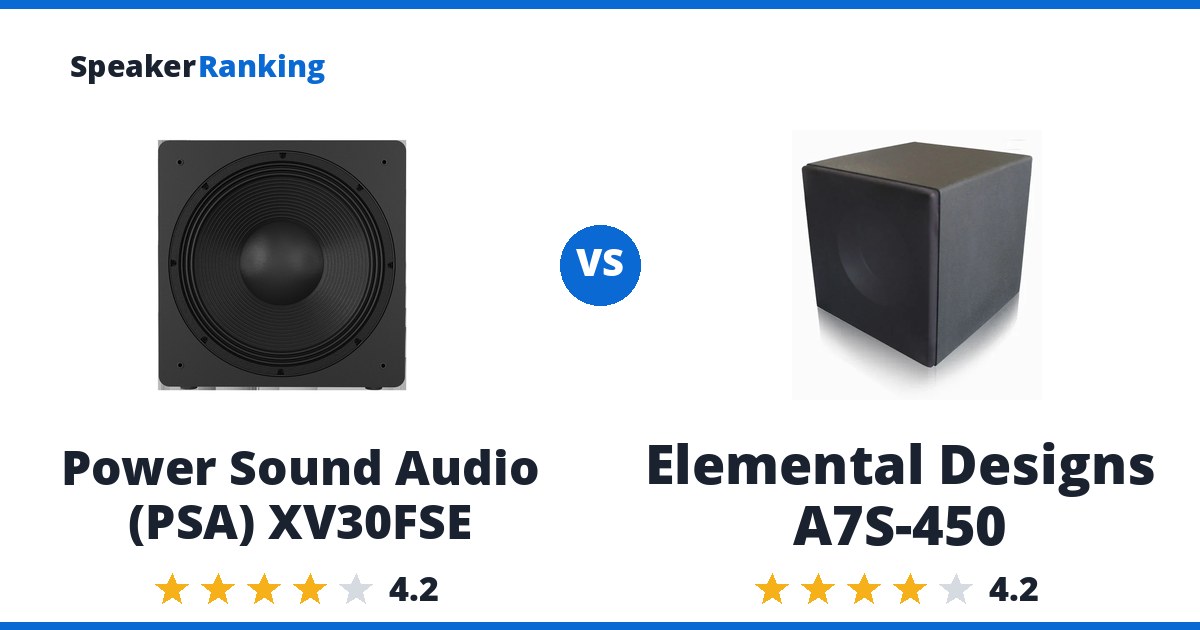 Power Sound Audio (PSA) XV30FSE vs Elemental Designs A7S-450