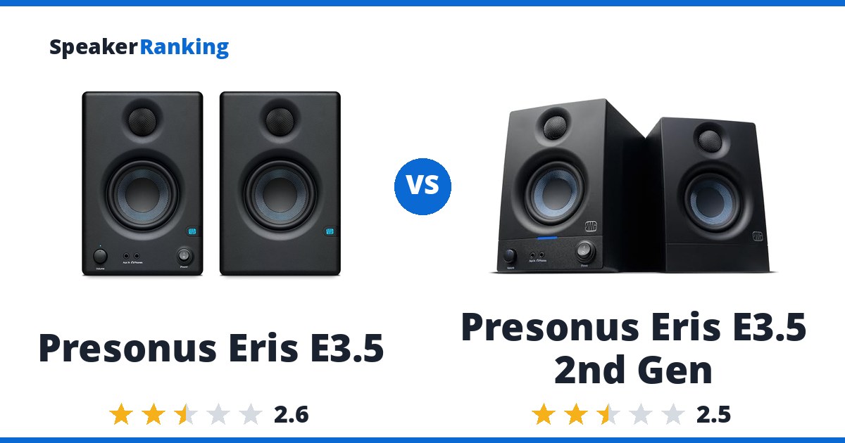 Presonus Eris E3.5 vs Presonus Eris E3.5 2nd Gen