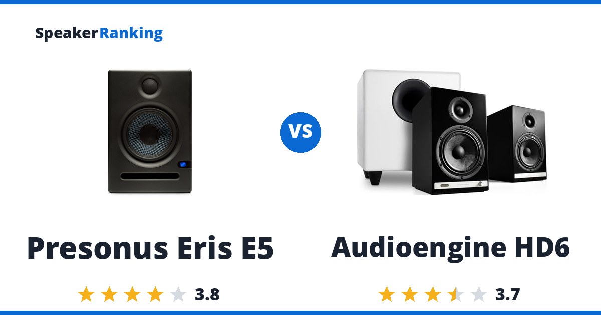 Presonus Eris E5 vs Audioengine HD6