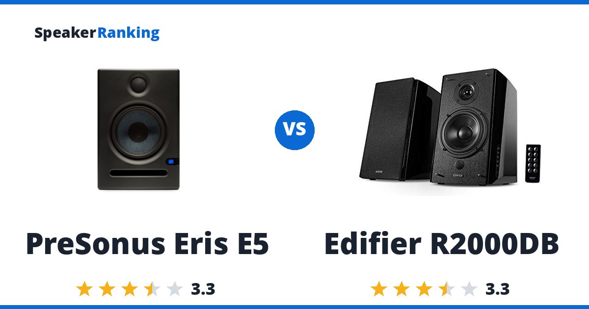 PreSonus Eris E5 vs Edifier R2000DB
