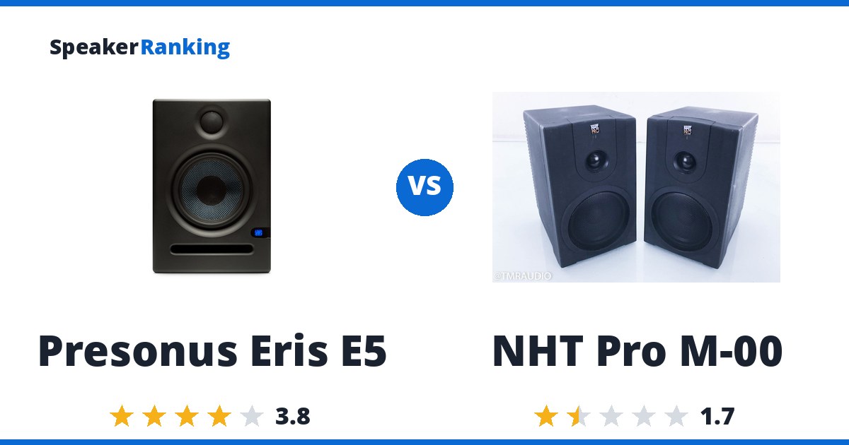 Presonus Eris E5 vs NHT Pro M-00