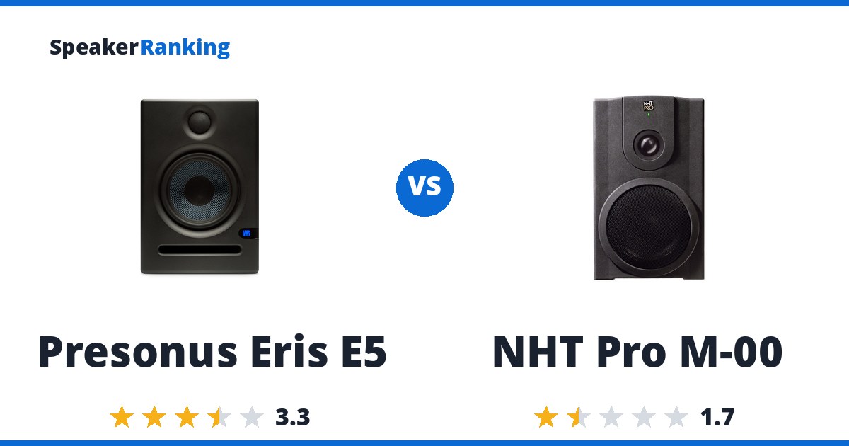 Presonus Eris E5 vs NHT Pro M-00