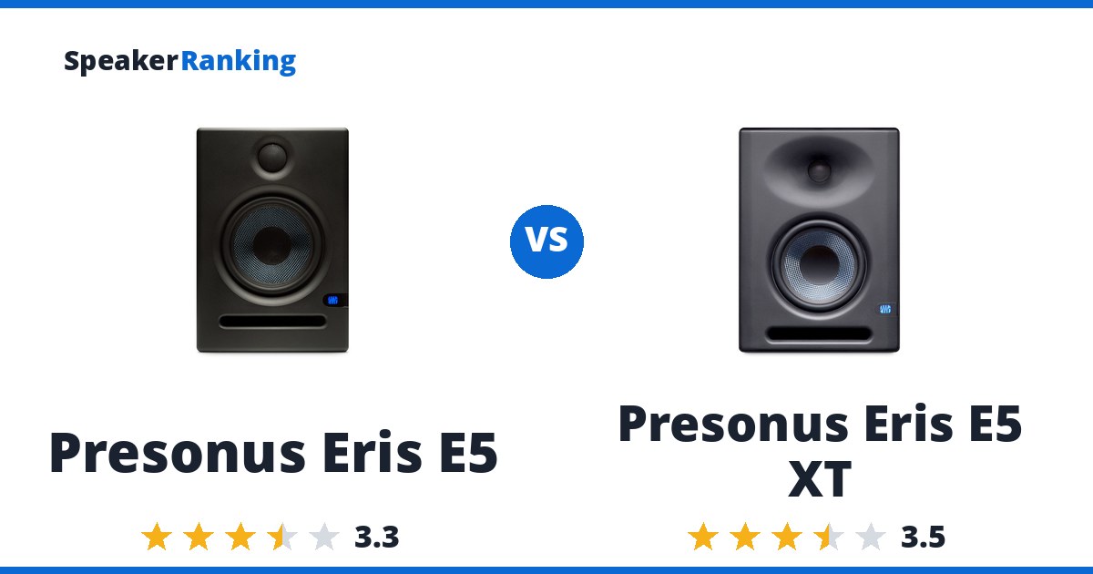 Presonus Eris E5 vs Presonus Eris E5 XT