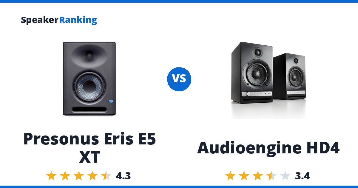 Presonus Eris E5 XT vs Audioengine HD4