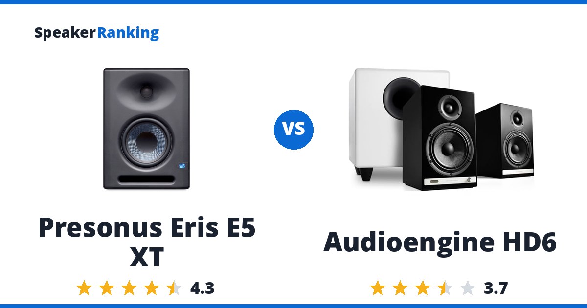 Presonus Eris E5 XT vs Audioengine HD6