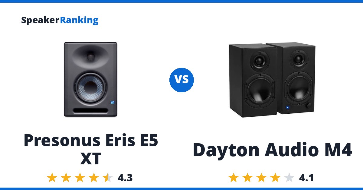 Presonus Eris E5 XT vs Dayton Audio M4