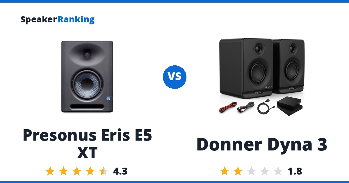 Presonus Eris E5 XT vs Donner Dyna 3