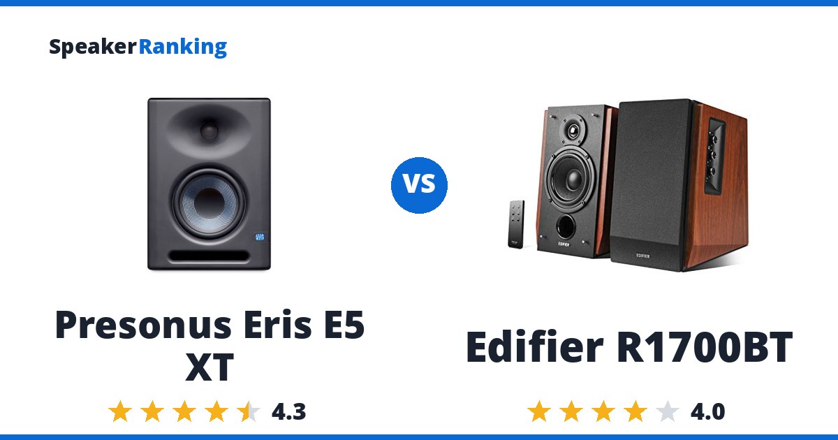 Presonus Eris E5 XT vs Edifier R1700BT