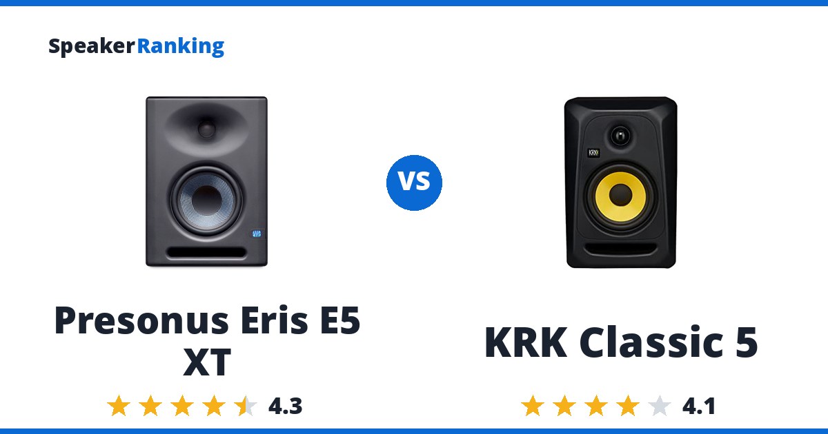 Presonus Eris E5 XT vs KRK Classic 5