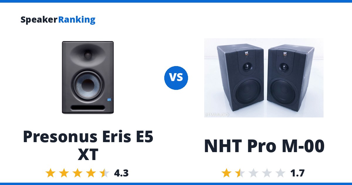 Presonus Eris E5 XT vs NHT Pro M-00