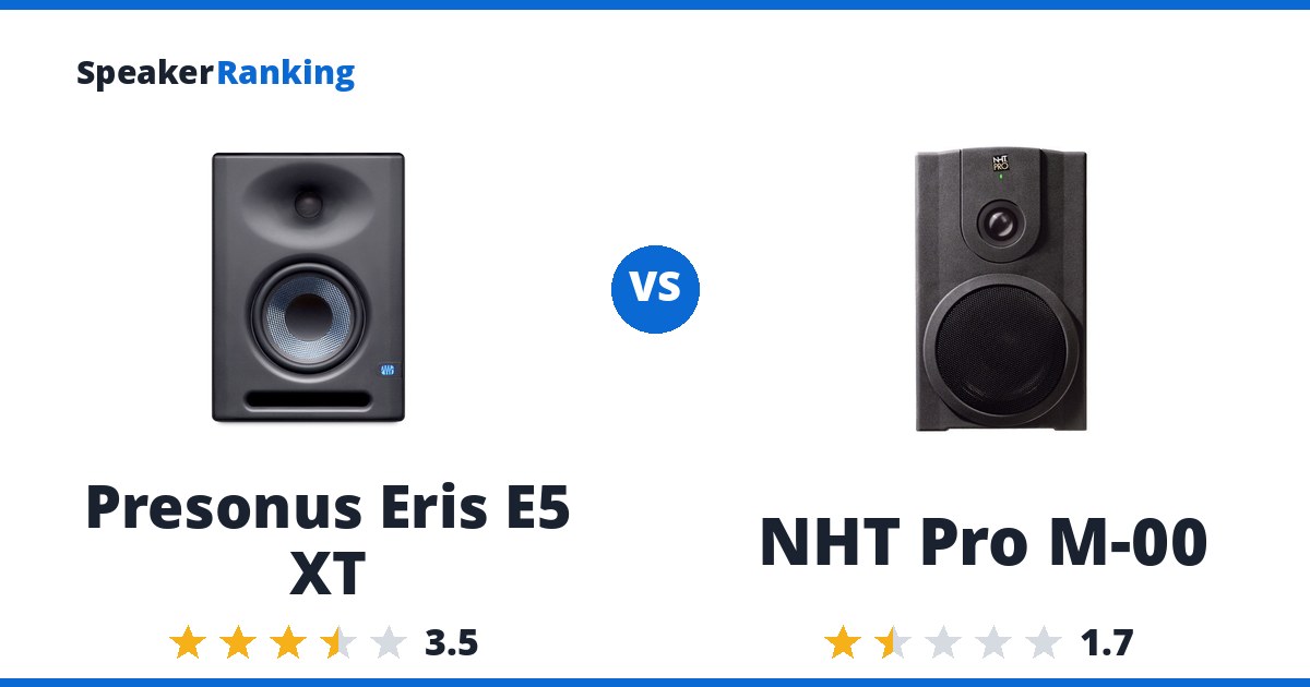 Presonus Eris E5 XT vs NHT Pro M-00